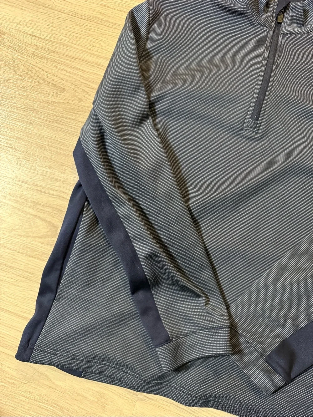 Quarter-Zip Men's Pullover - Slate Gray & Navy